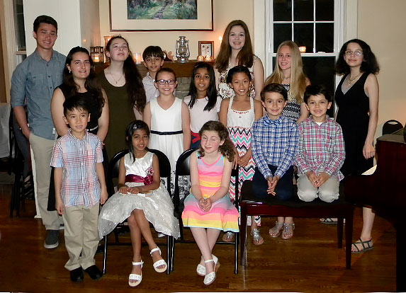 Students from Monday night's recital