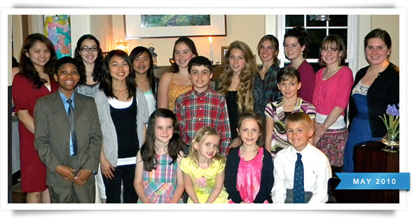 Students from Tuesday night's recital