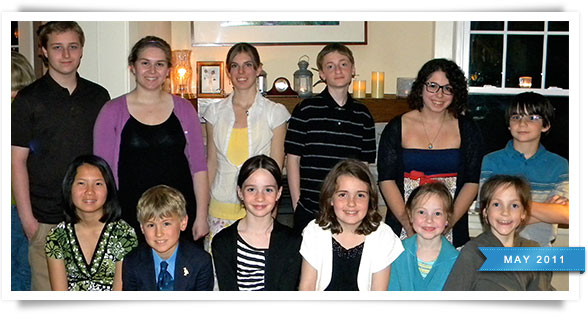 Students from Tuesday night's recital