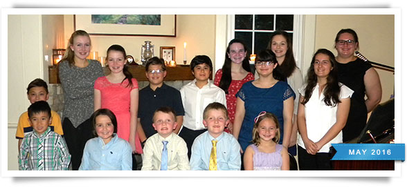 Students from Monday night's recital