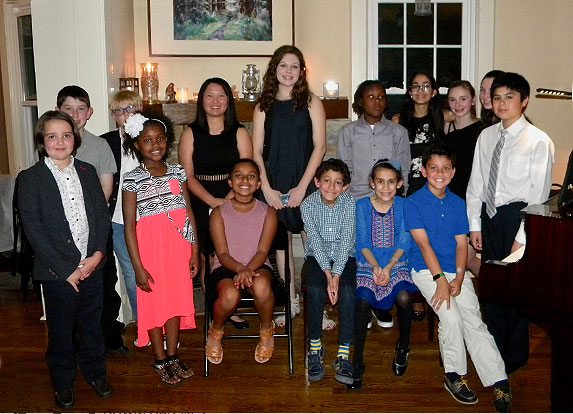 Students from Monday night's recital