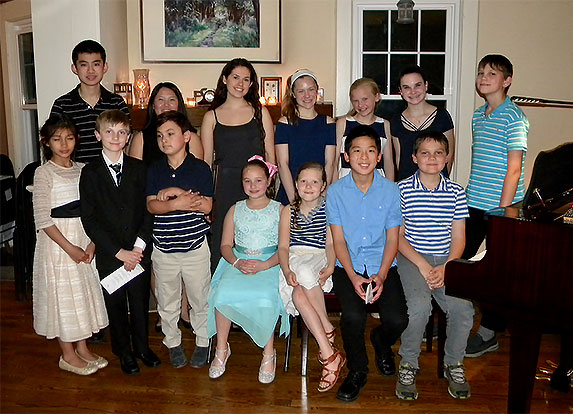 Students from Monday night's recital