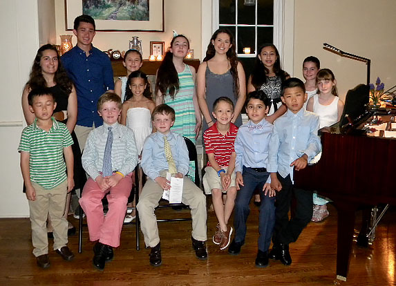 Students from Monday night's recital