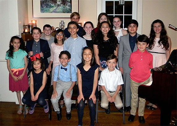 Students from Monday night's recital