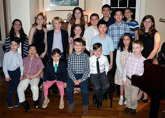 Students from Monday night's recital