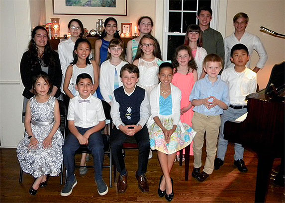 Students from Monday night's recital