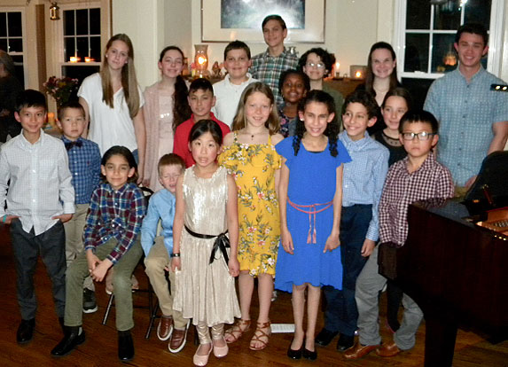 Students from Tuesday night's recital